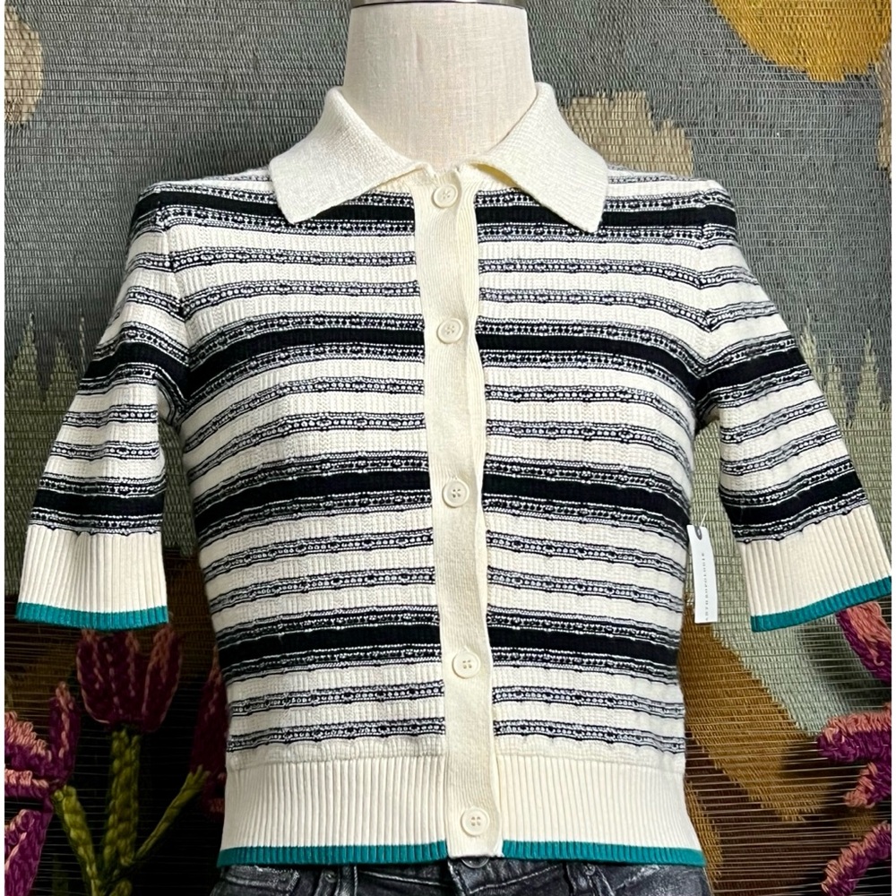 Anthropologie Kinsley Cropped Cardigan Sweater XXS